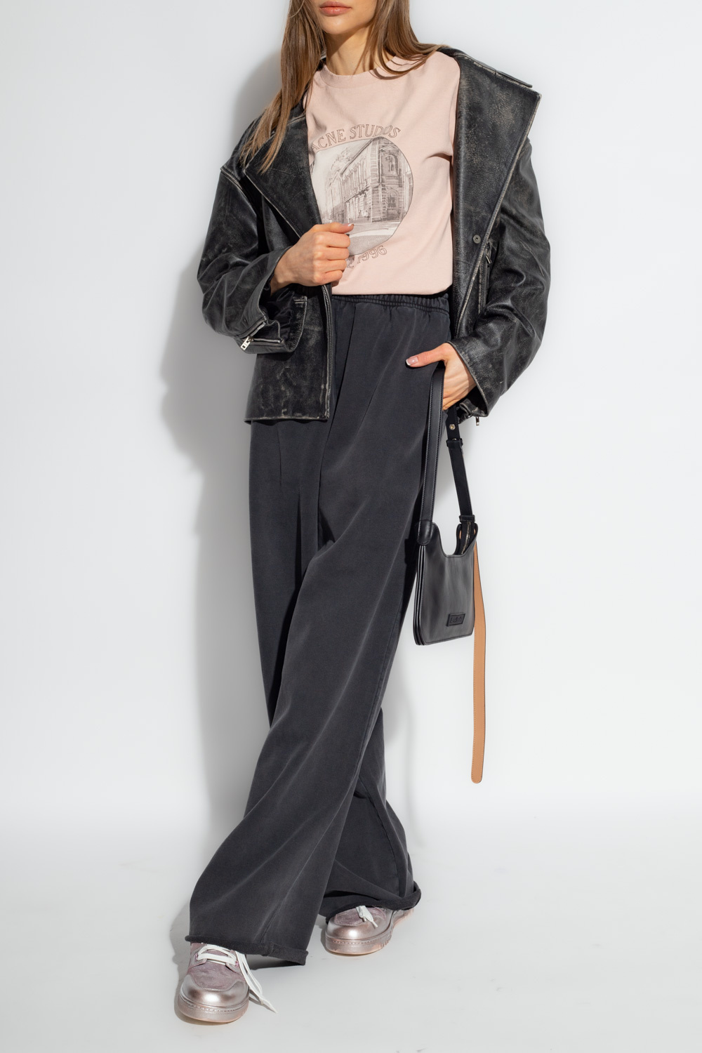 SchaferandweinerShops France - Grey Printed sweatpants Acne